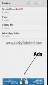 lucky patcher - remove ads - sample ads